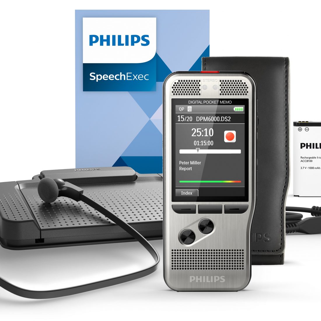 Philips DPM6700 Digital PocketMemo Dictation and Transcription Set